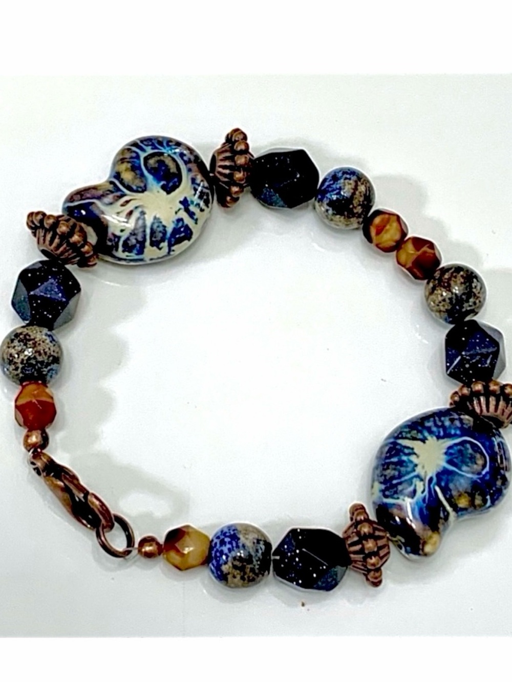 Sea Nautilus Pottery Beaded Bracelet